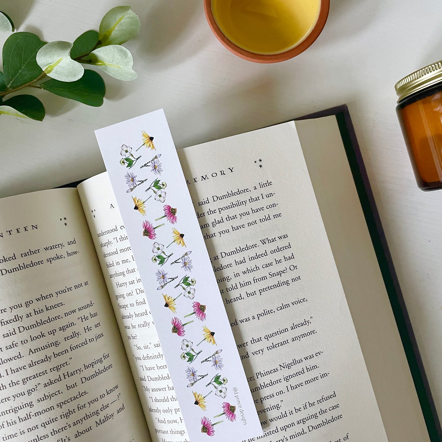 Hand-Illustrated Wildflowers | Recycled Cardstock Bookmark