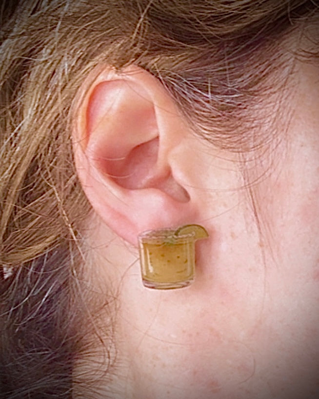 Handmade Acrylic + Resin Stud Earrings | Margaritas