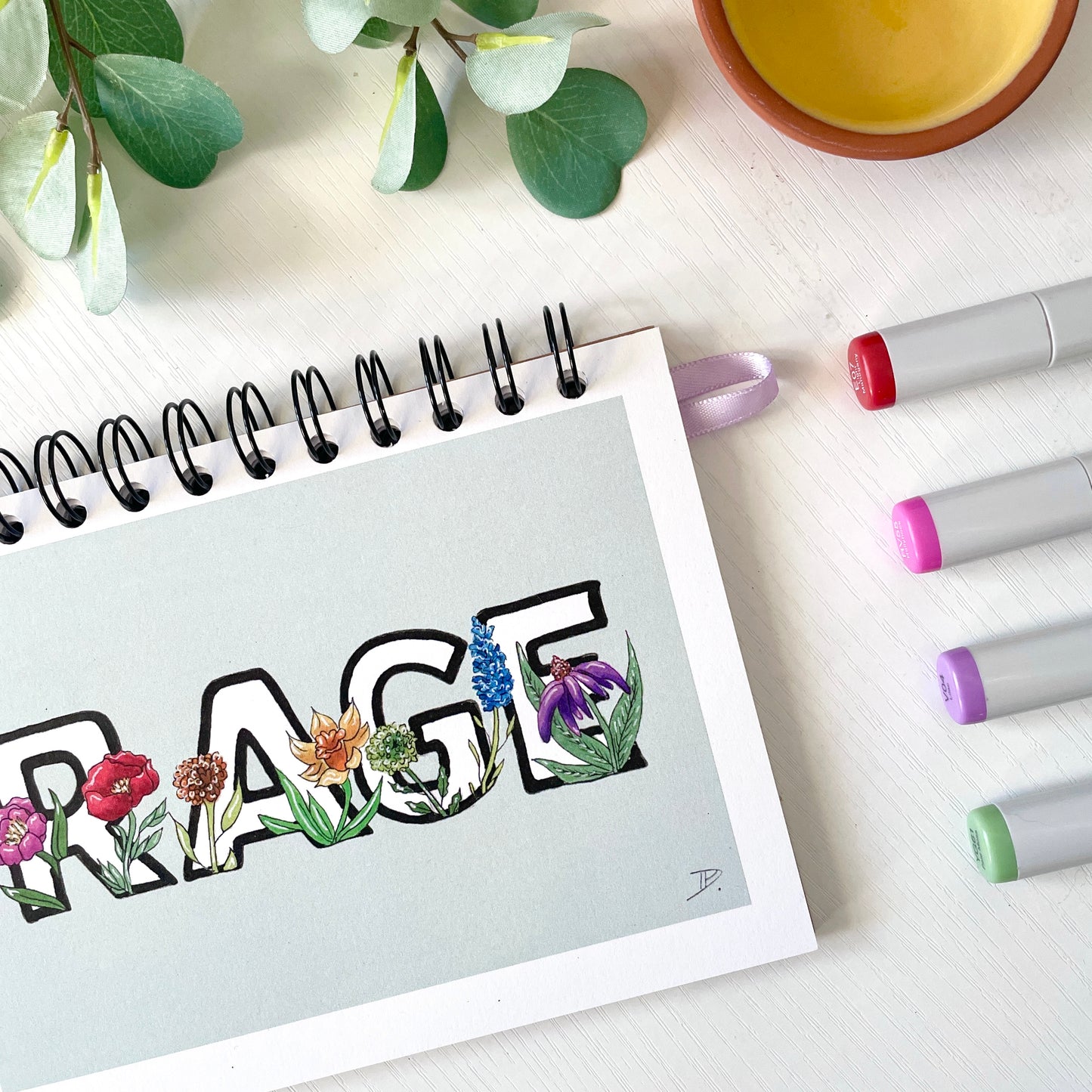 Hand-Illustrated Rage Notebook/Sketchbook