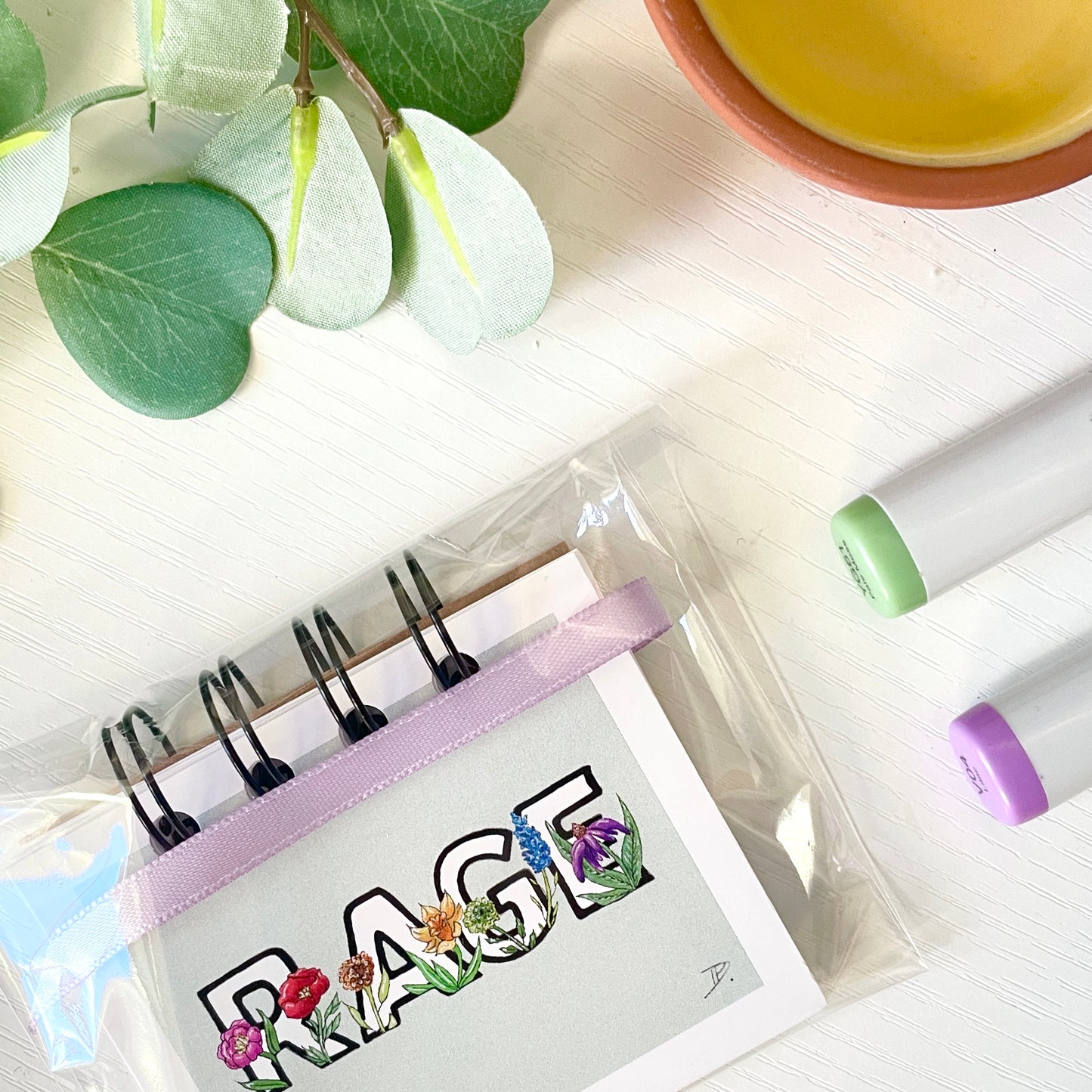 Handmade Mini Notebook/Sketchbook | Rage