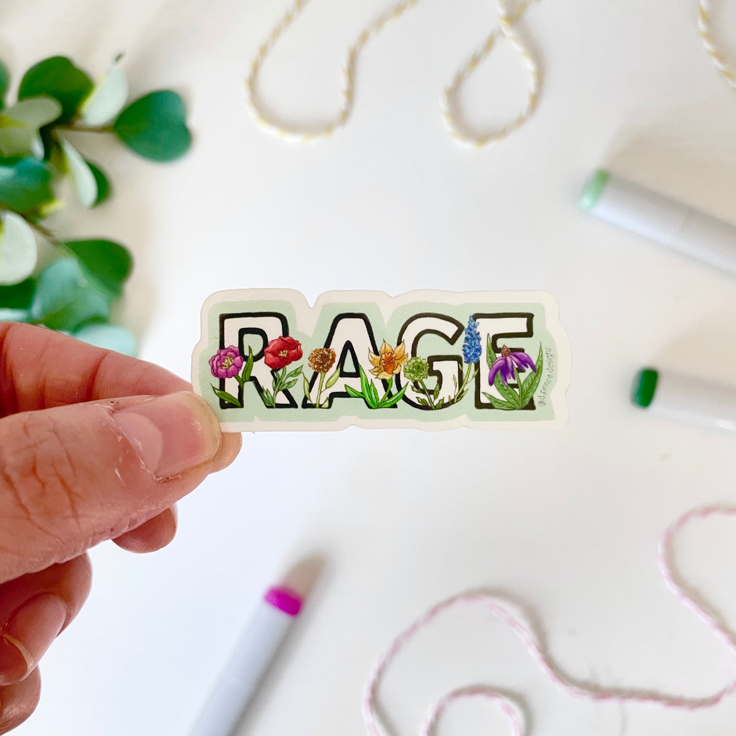 Hand-Illustrated Rage | 2" Vinyl Sticker