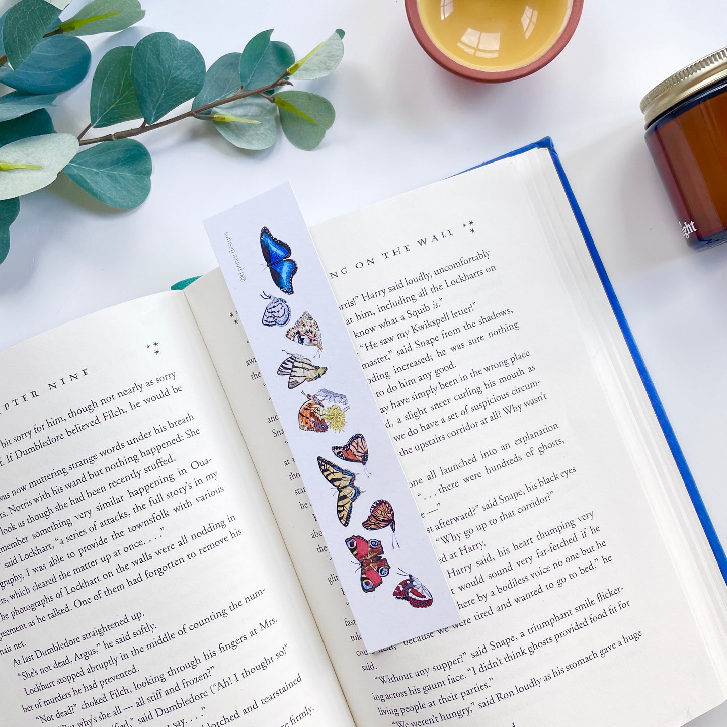 Hand-Illustrated Butterflies | Recycled Cardstock Bookmark