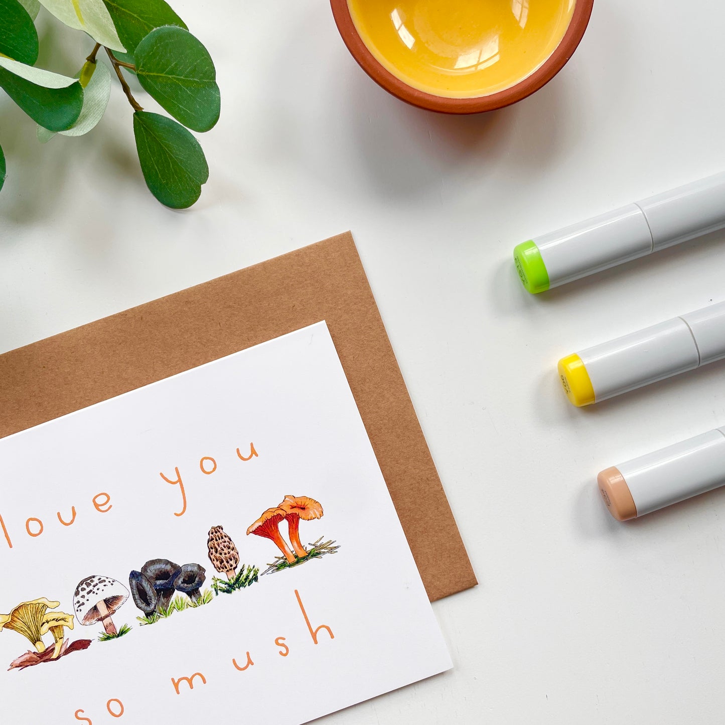 Love You So Mush Mushrooms | Hand Illustrated Greeting Card