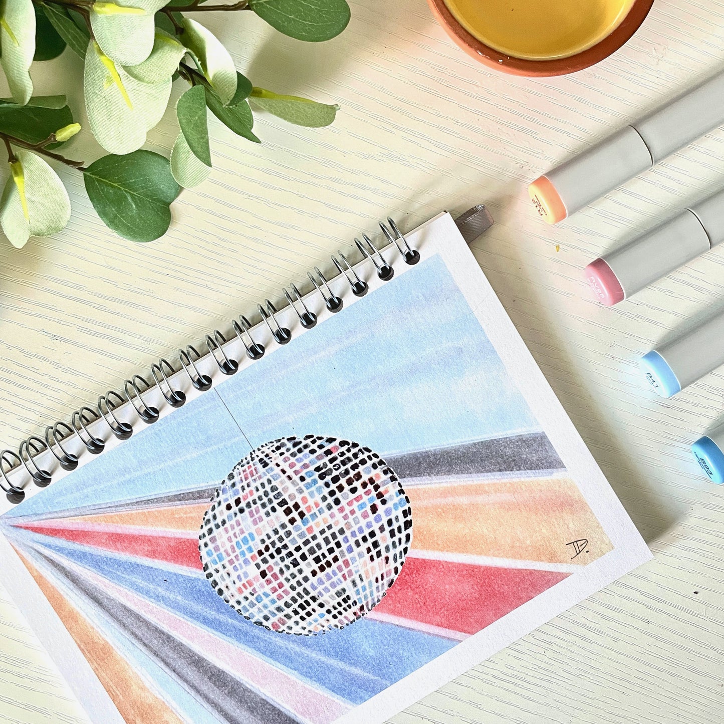 Hand-Illustrated Disco Notebook/Sketchbook
