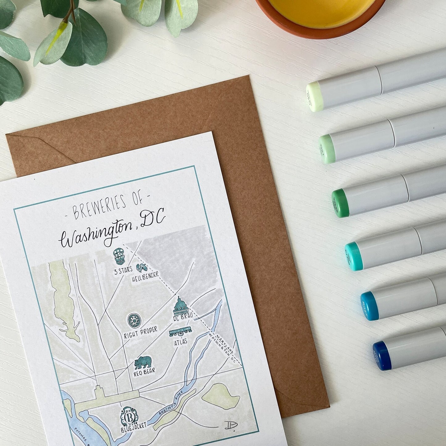 Breweries of DC | Recycled Cardstock Print