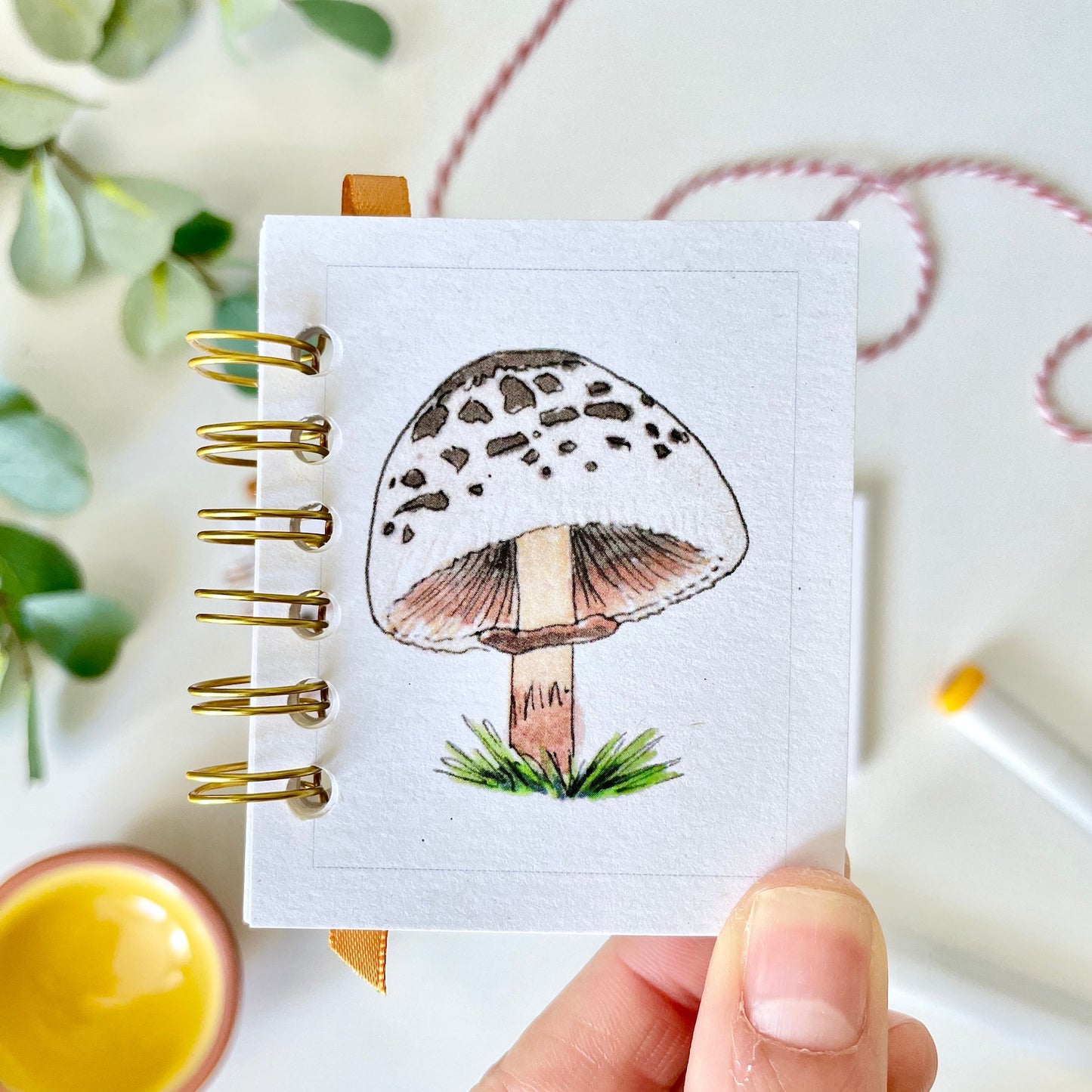 Handmade Mini Notebooks/Sketchbooks | Mushroom Collection