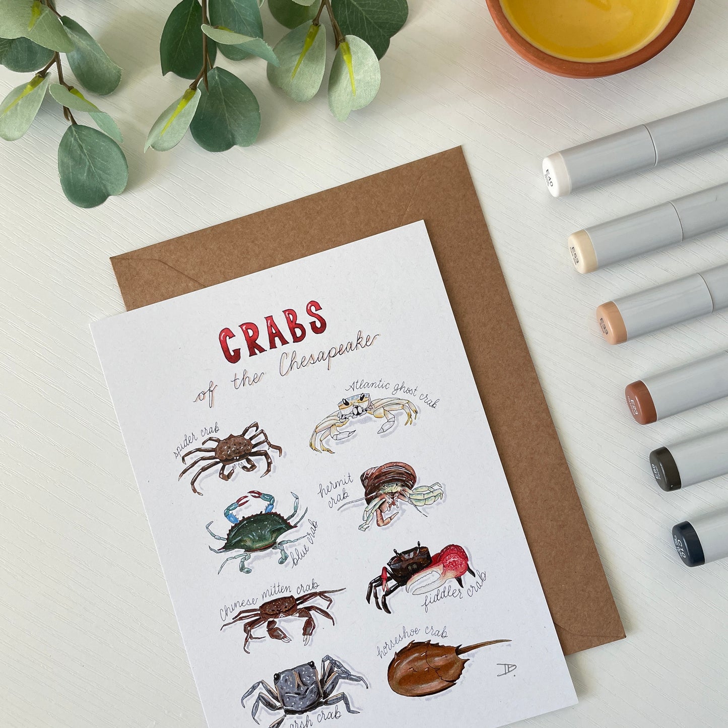 Crabs of the Chesapeake Bay | Recycled Cardstock Print