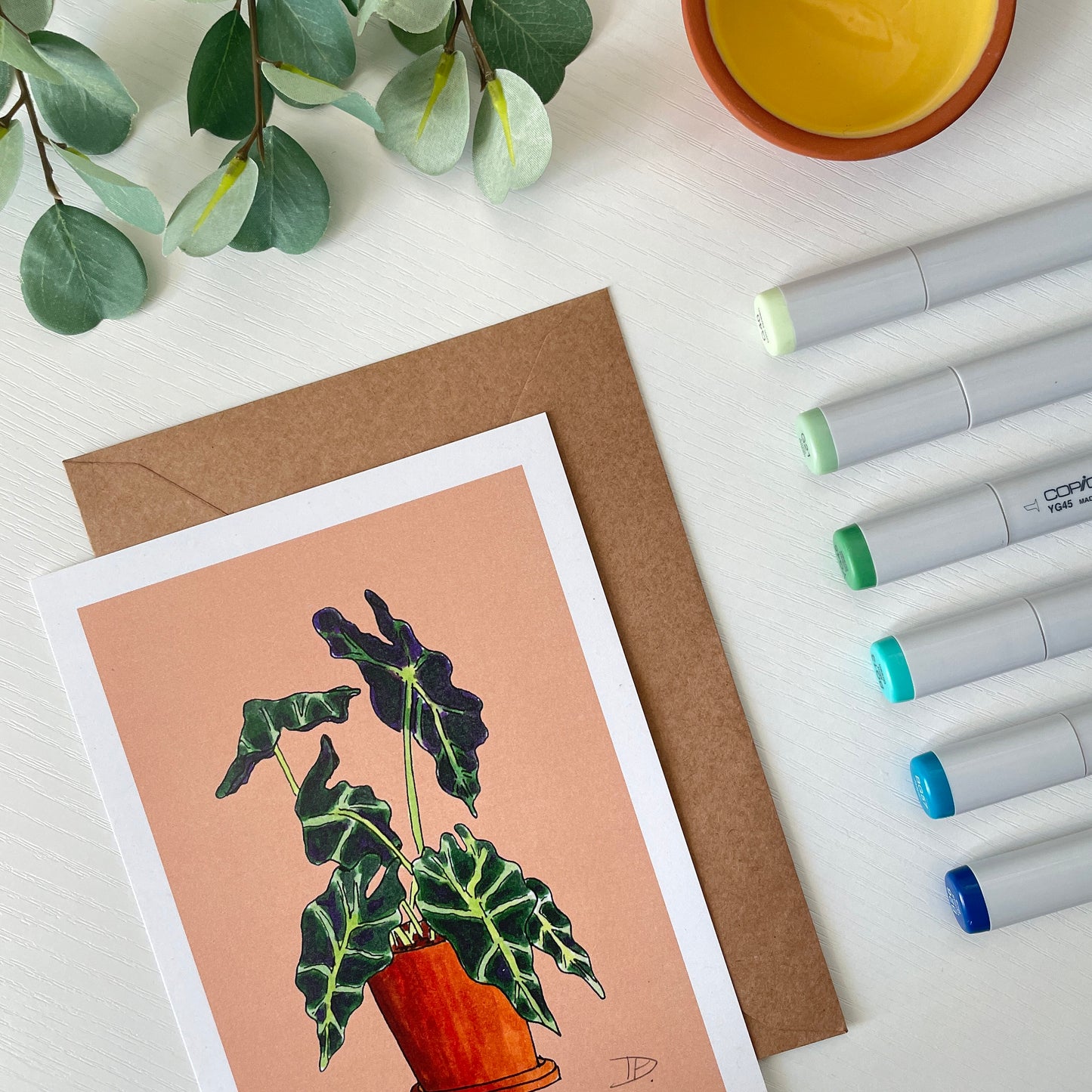 Elephant Ear Plant | Recycled Cardstock Print