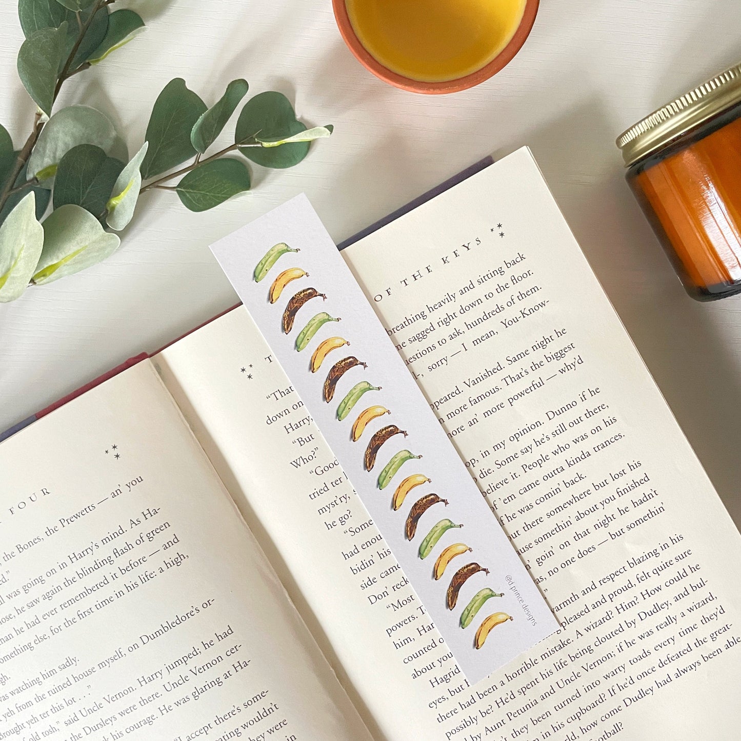 Hand-Illustrated Bananas | Recycled Cardstock Bookmark