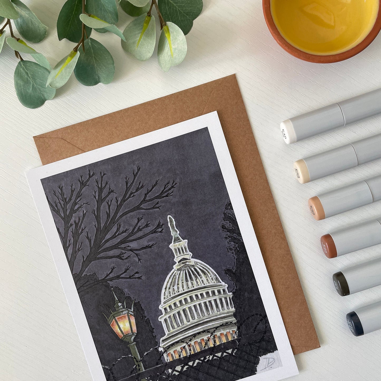 Capitol at Night | Recycled Cardstock Print