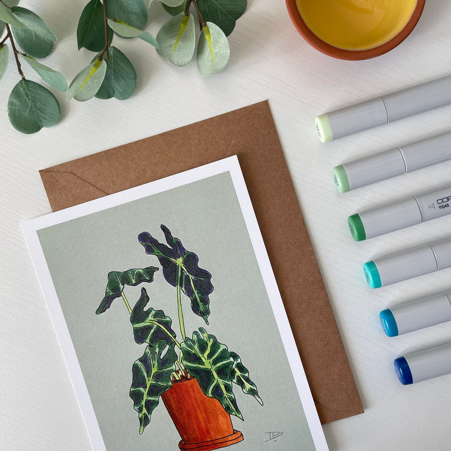Elephant Ear Plant | Recycled Cardstock Print