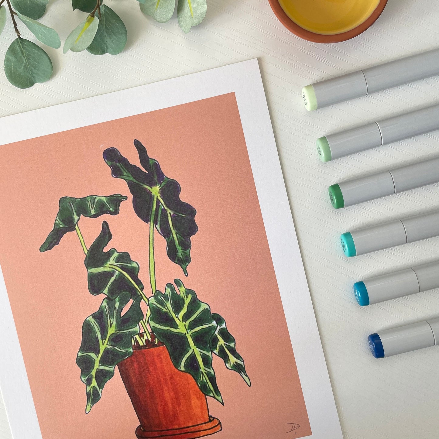 Elephant Ear Plant | Recycled Cardstock Print