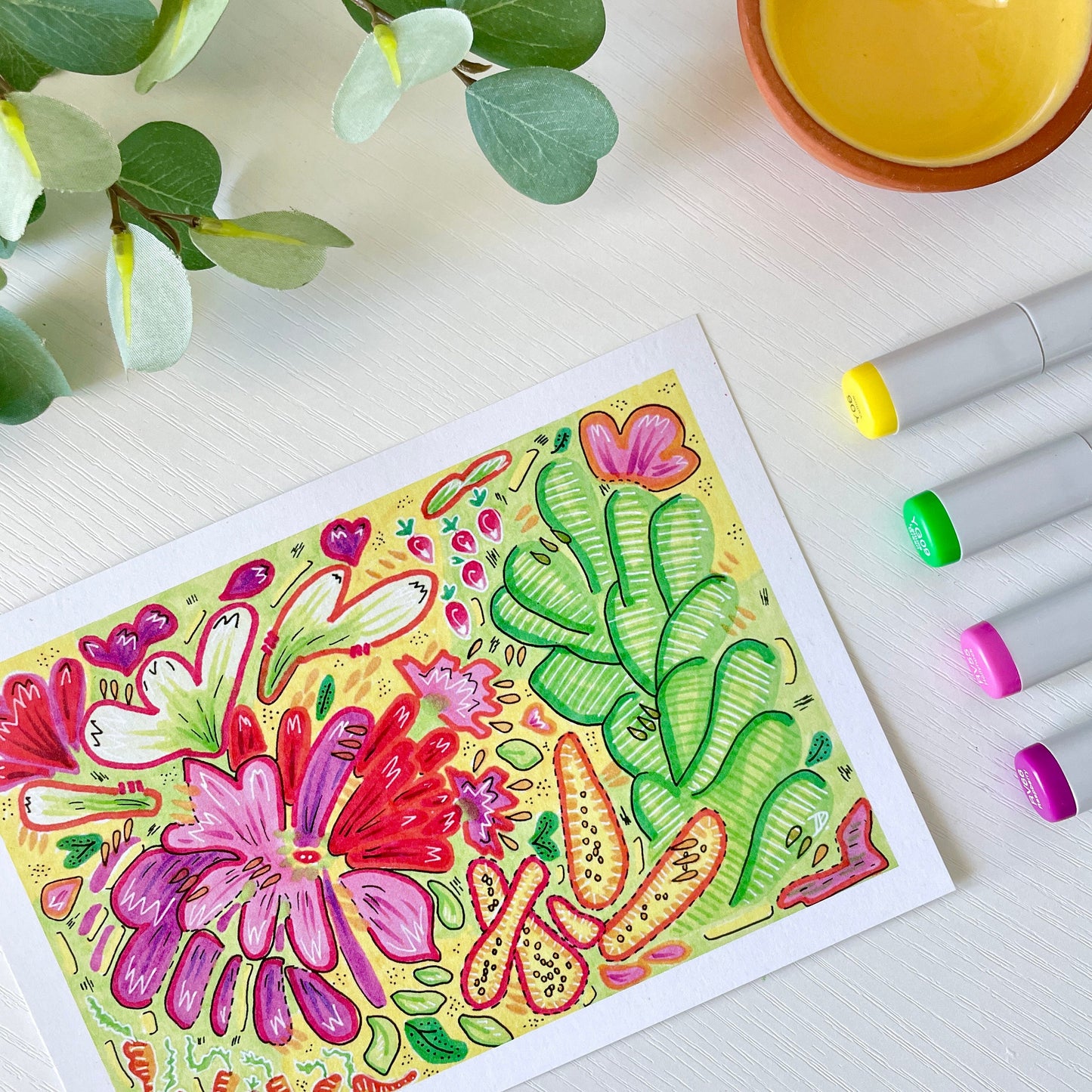 Summer at Eastern Market Abstract | Recycled Cardstock Print