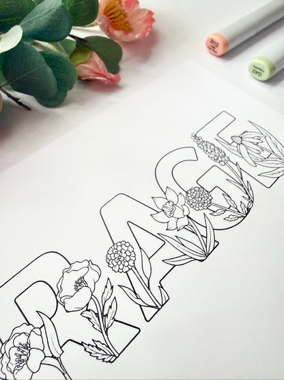 5x7 Color & Frame Sheet | Floral Rage