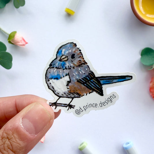 Hand-Illustrated Dark Eyed Junco | 2" Vinyl Sticker