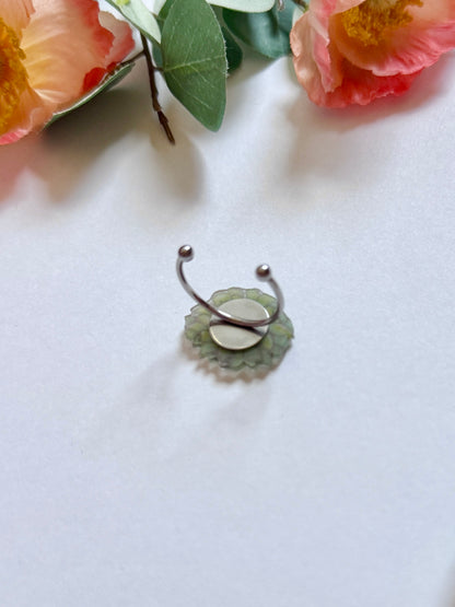 Hand-Illustrated Succulent | Handmade Resin Ring