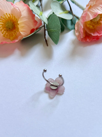 Hand-Illustrated Cherry Blossom | Handmade Resin Ring