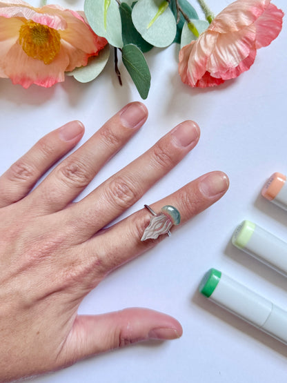 Hand-Illustrated Jellyfish | Handmade Resin Ring