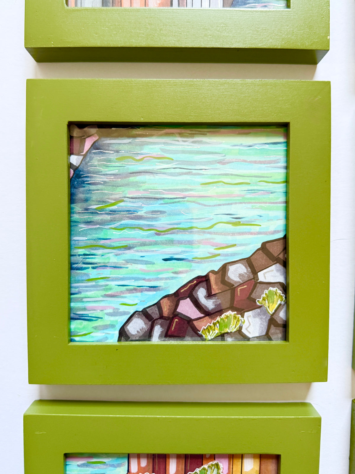 One of a Kind Batch Minis | Iceland Basalt Columns | Original 4x4 Illustrations