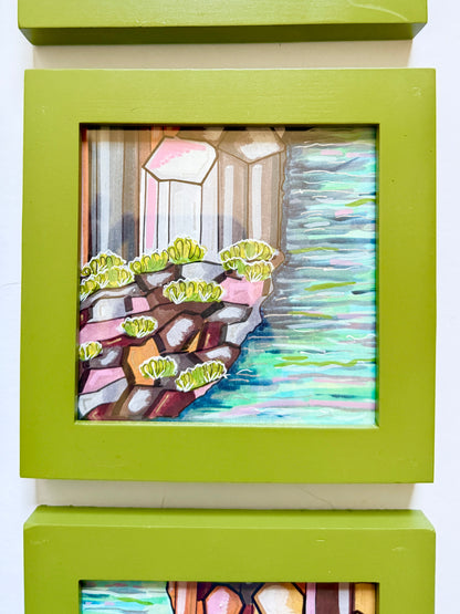 One of a Kind Batch Minis | Iceland Basalt Columns | Original 4x4 Illustrations