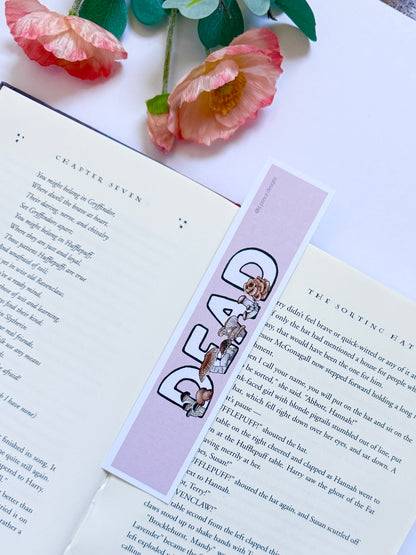 Hand-Illustrated Dead with Mushrooms | Recycled Cardstock Bookmark