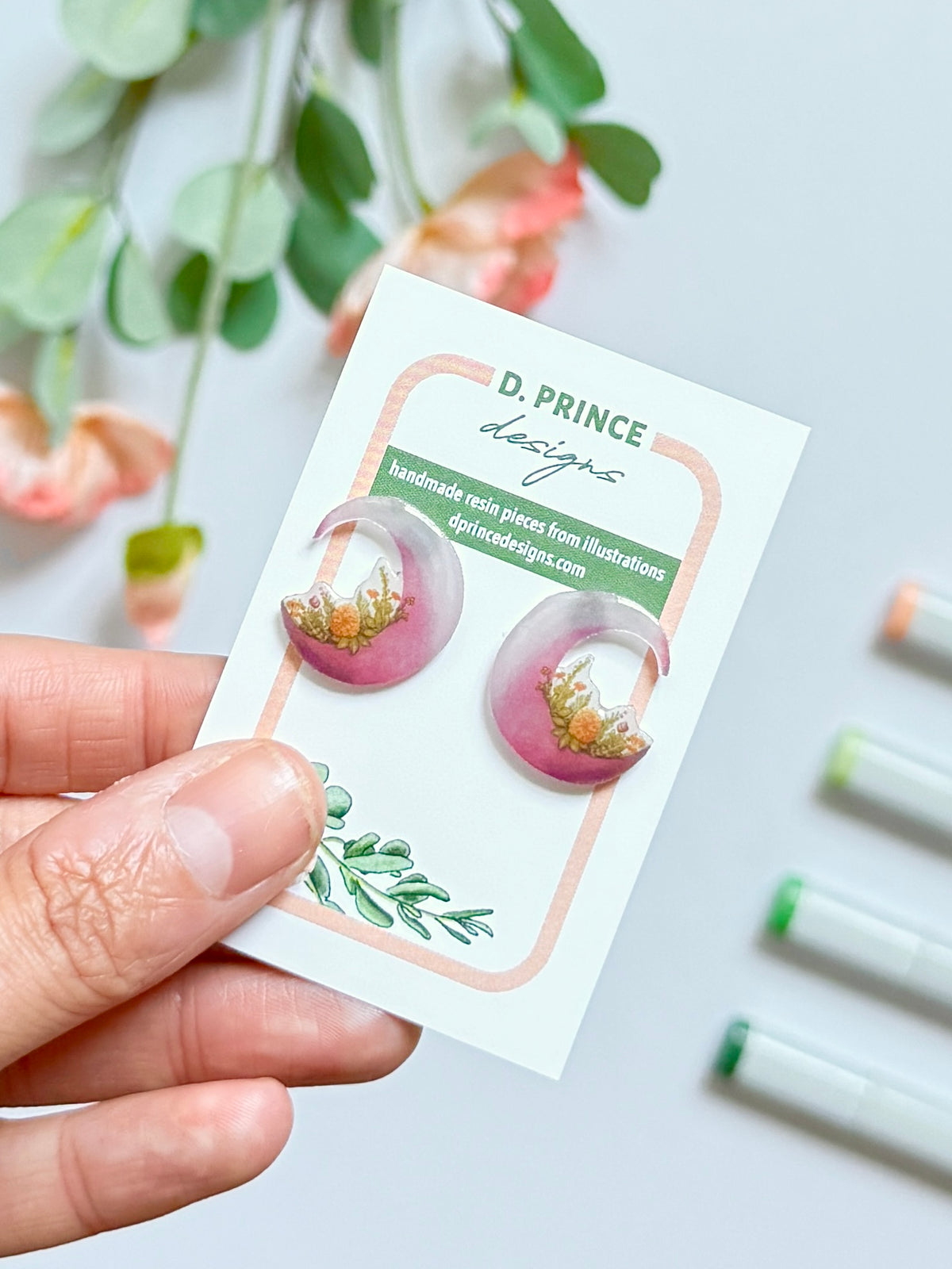Handmade Acrylic + Resin Stud Earrings | Quilt Squares (Copy)