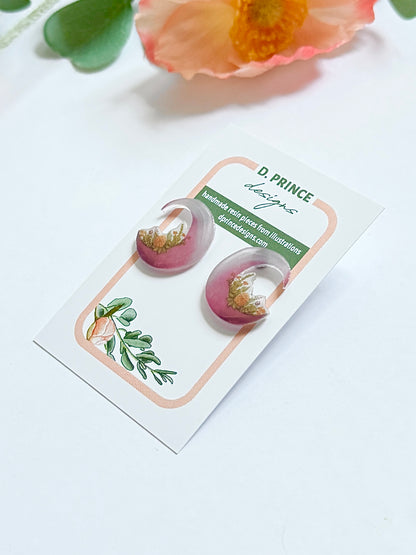 Handmade Acrylic + Resin Stud Earrings | Quilt Squares (Copy)