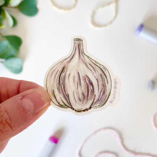 Hand-Illustrated Garlic | 2" Vinyl Sticker