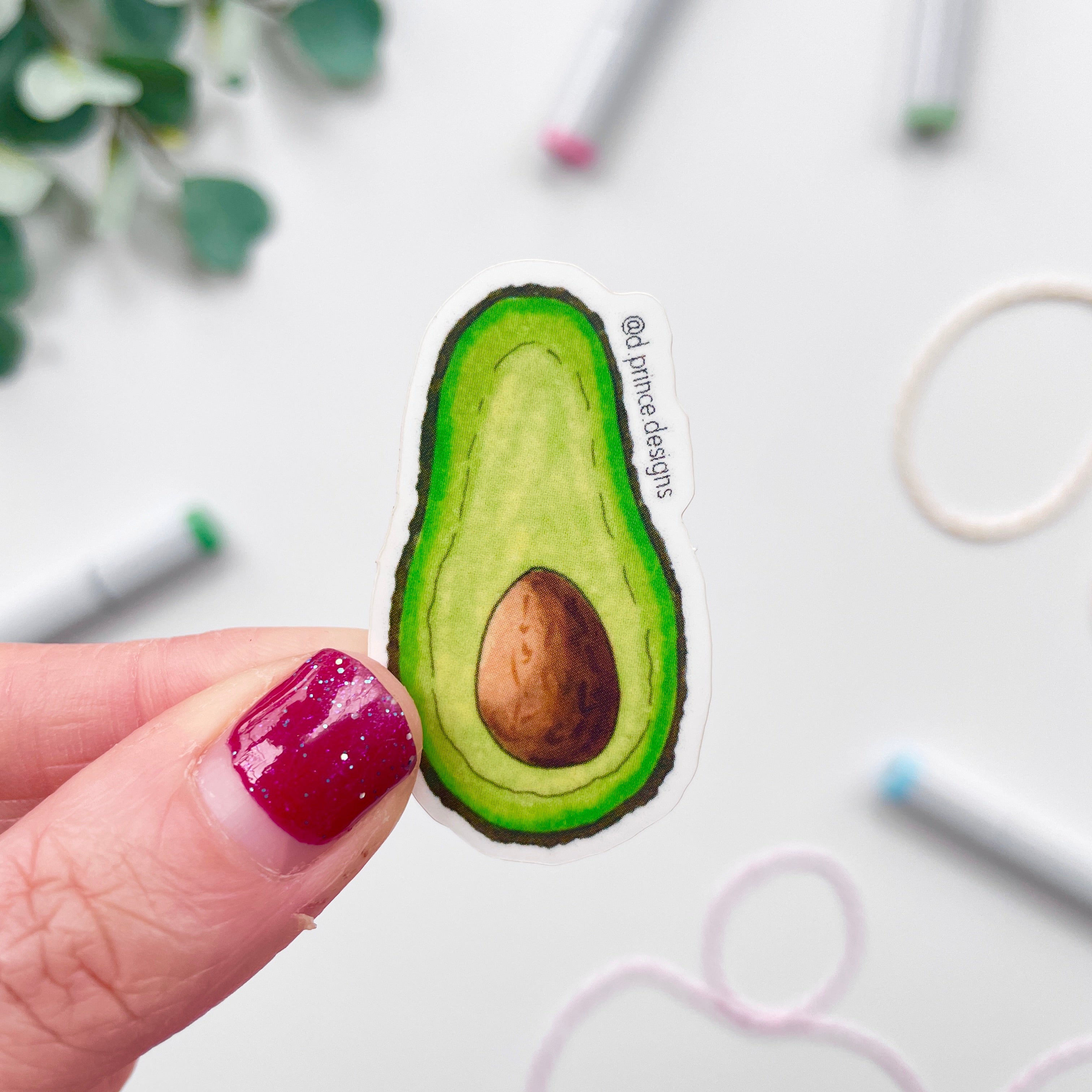 Avocdo Sticker Ideas Hand-Illustrated Avocado | 2