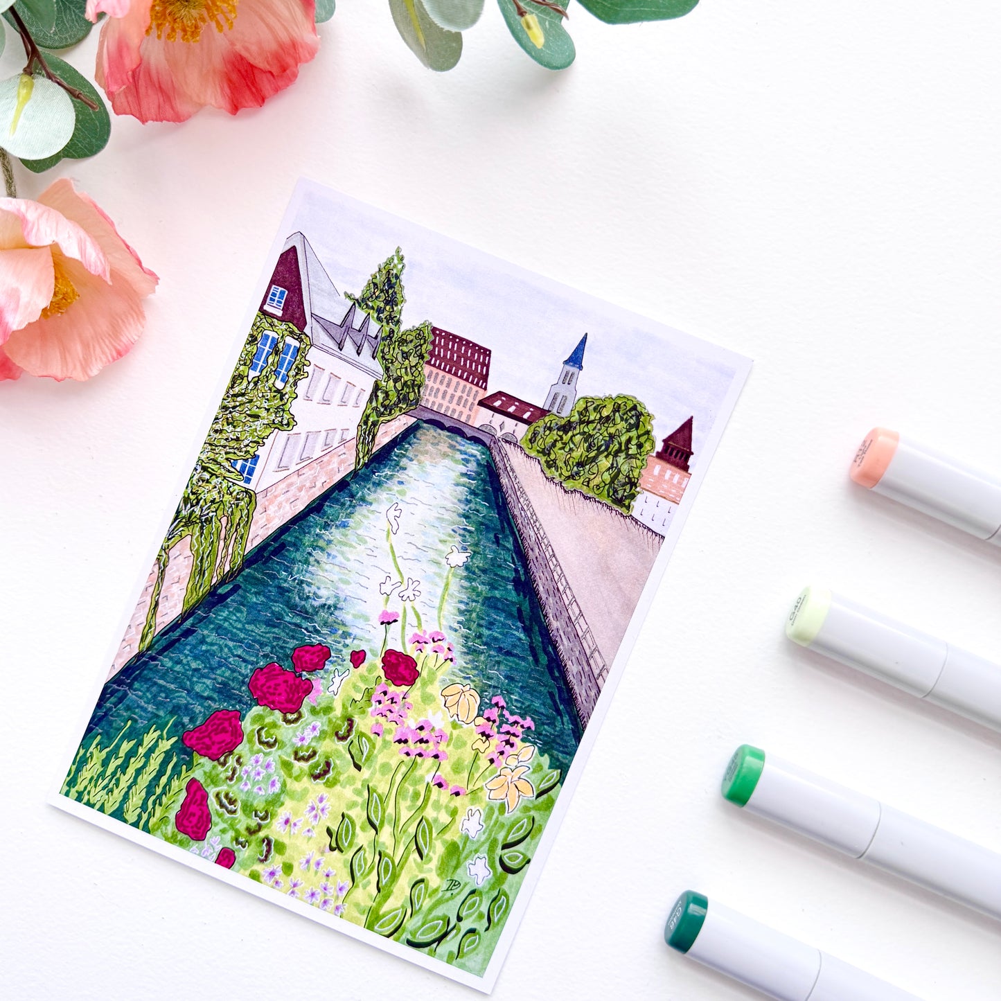 Strasbourg, France Abstract | Recycled Cardstock Print