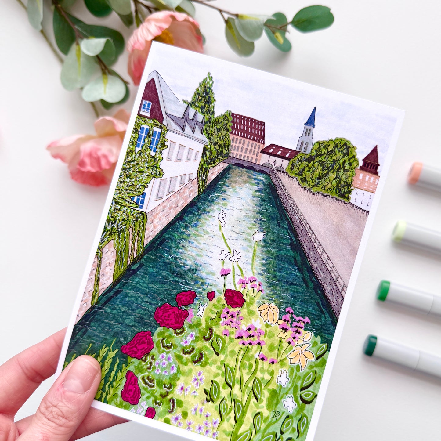 Strasbourg, France Abstract | Recycled Cardstock Print