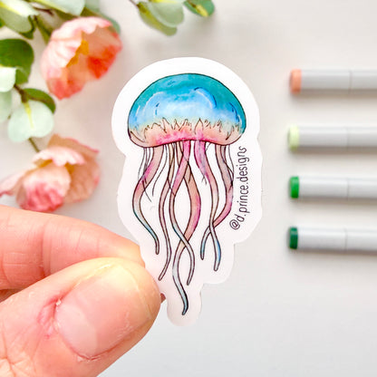 Hand-Illustrated Jellyfish | 2" Vinyl Sticker