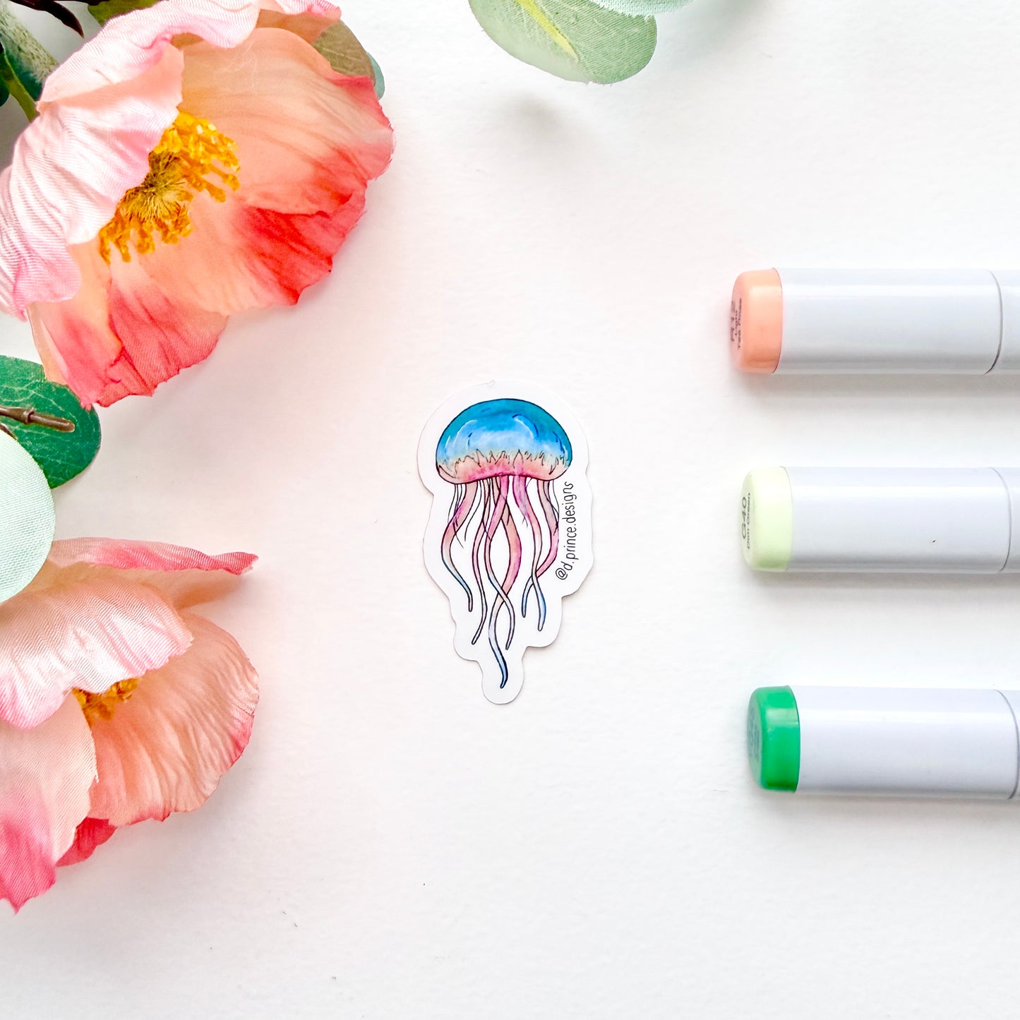 Hand-Illustrated Jellyfish | 2" Vinyl Sticker