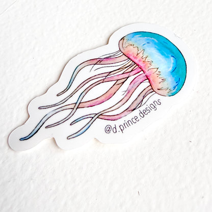 Hand-Illustrated Jellyfish | 2" Vinyl Sticker