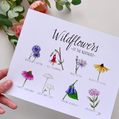 Wildflowers of the Northeast | Recycled Cardstock Print