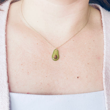 Hand-Illustrated Avocado | Handmade Acrylic Necklace