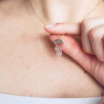 Hand-Illustrated Jellyfish | Handmade Acrylic Necklace