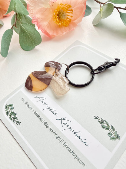 Hand-Illustrated Bumblebee | Handmade Acrylic + Resin Keychain