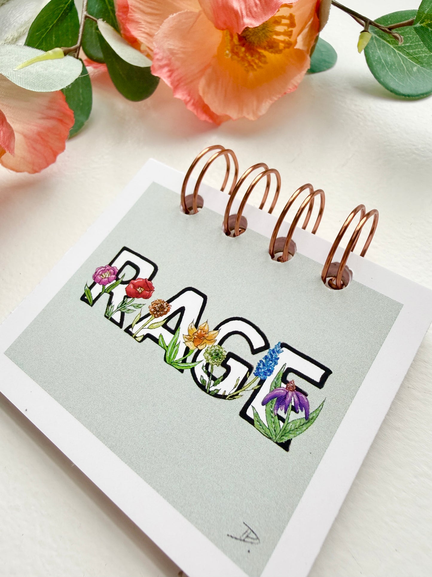 Handmade Mini Notebook/Sketchbook | Rage