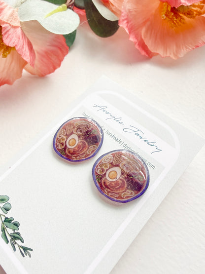 Hand-Illustrated Ramen | Handmade Acrylic Studs