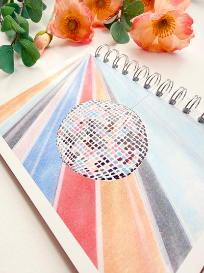 Hand-Illustrated Disco Notebook/Sketchbook