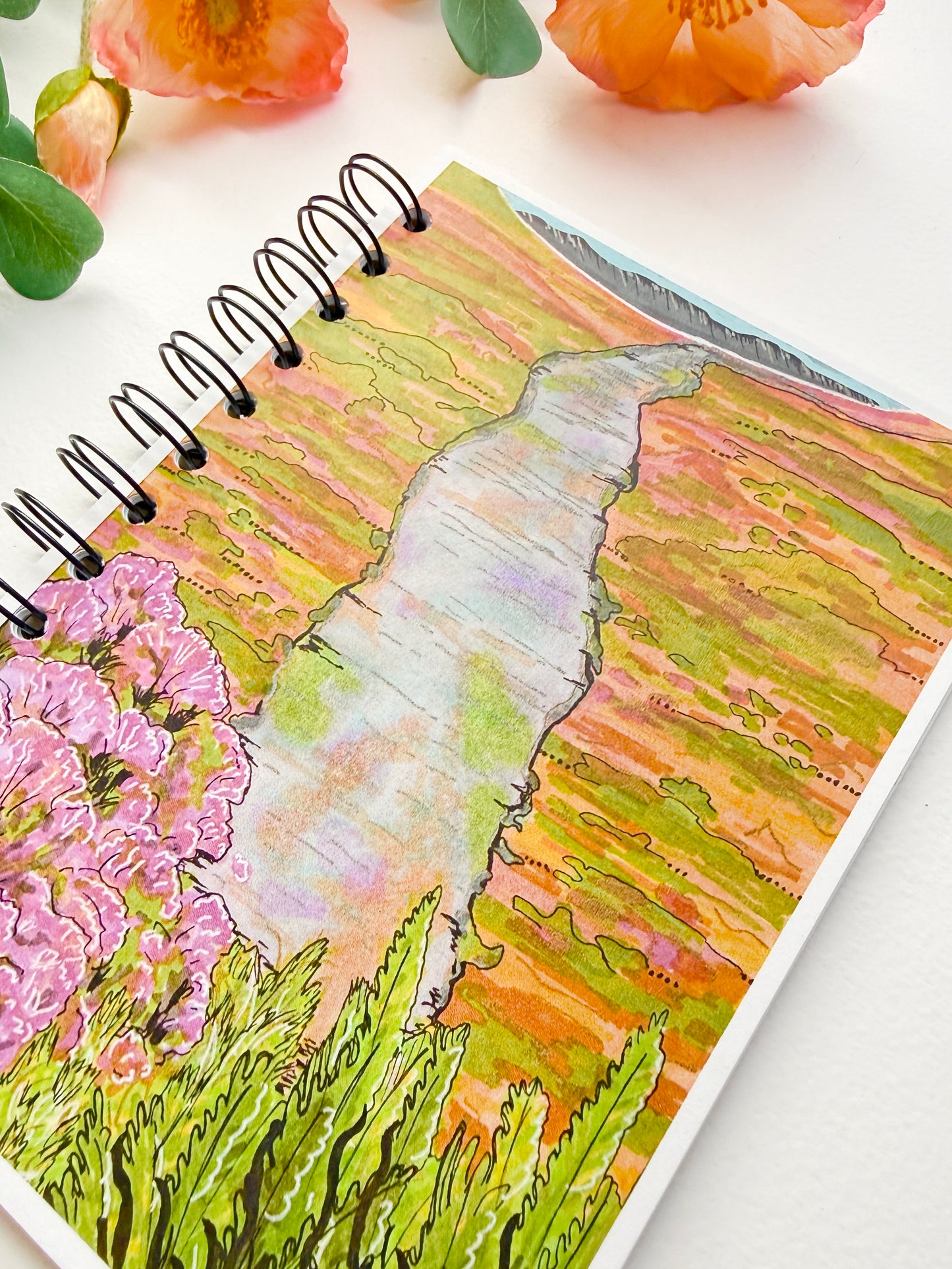 Scotland Highlands Abstract Hand-Illustrated + Handmade Notebook/Sketchbook