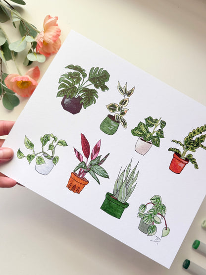 Houseplants | Recycled Cardstock Print