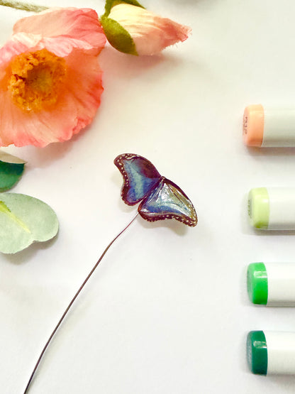 Blue Morpho Butterfly Plant Buddy