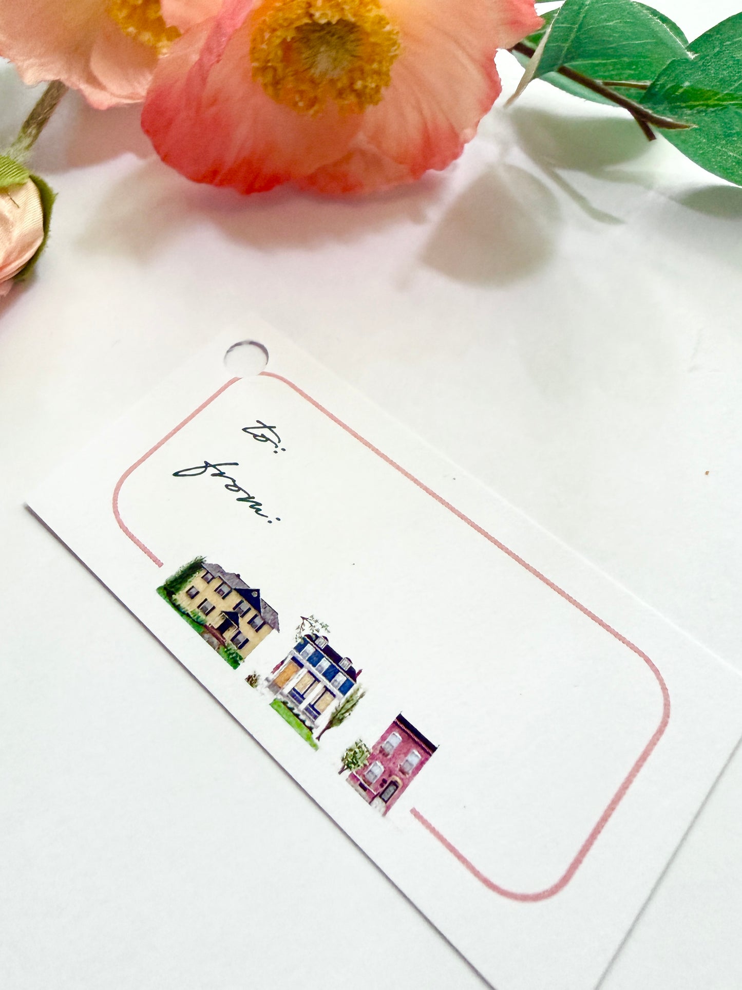 Hand-Illustrated Houses Gift Tags | Set of 8