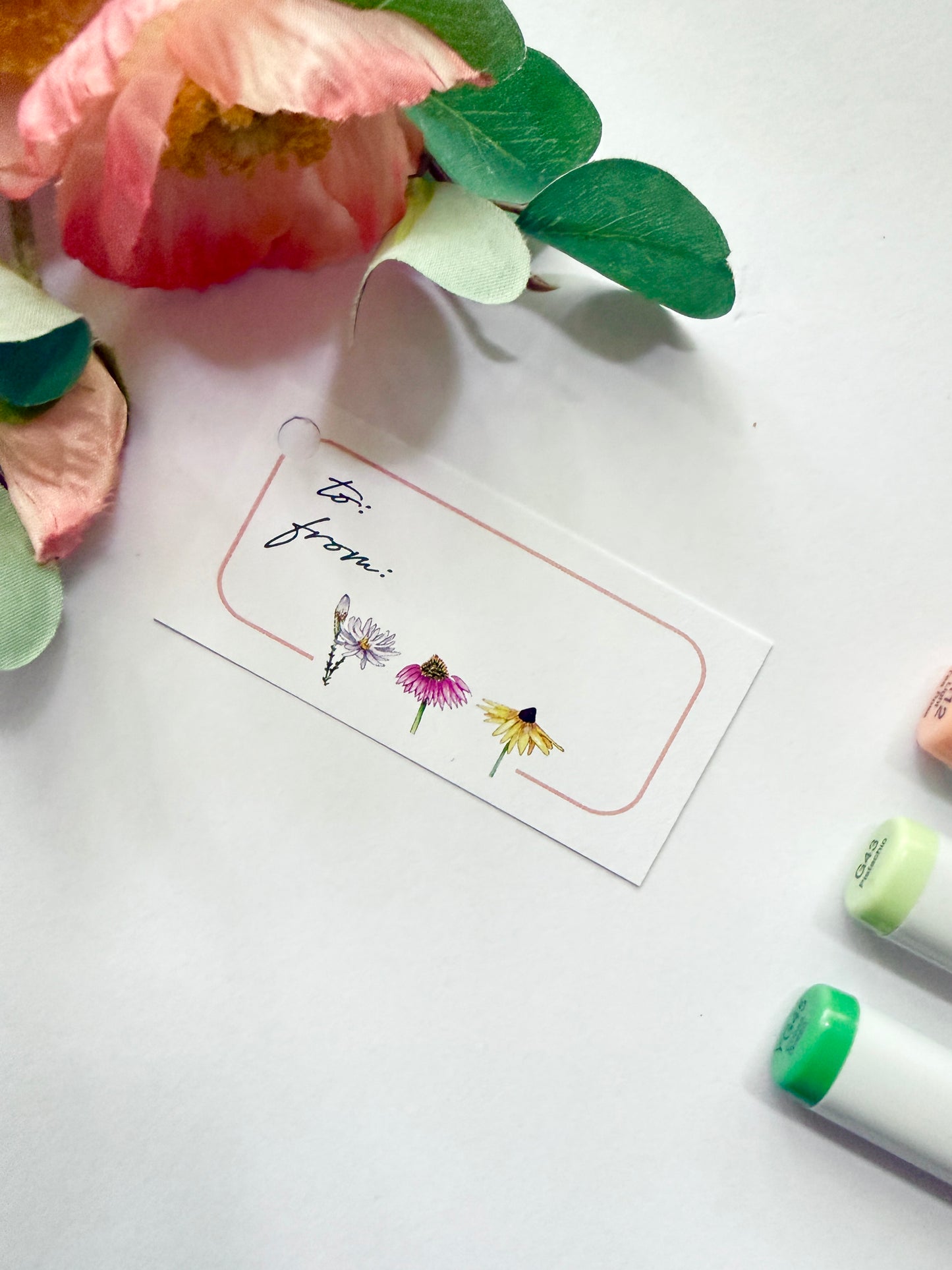 Hand-Illustrated Wildflowers Gift Tags | Set of 8