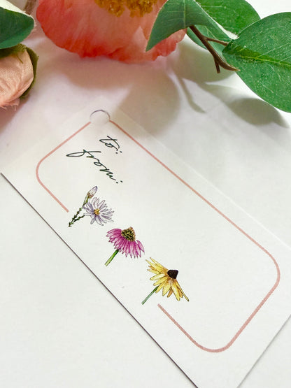 Hand-Illustrated Wildflowers Gift Tags | Set of 8