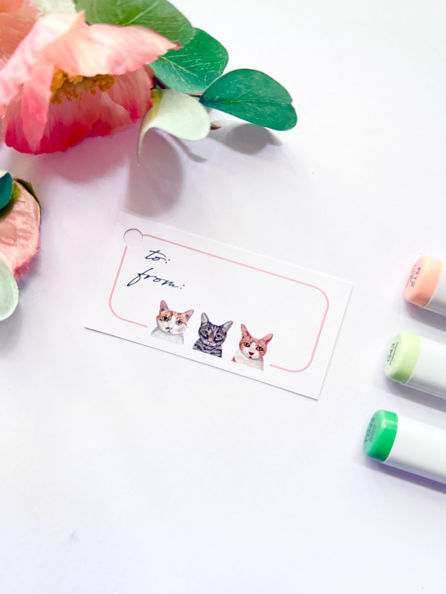 Hand-Illustrated Cats Gift Tags | Set of 8