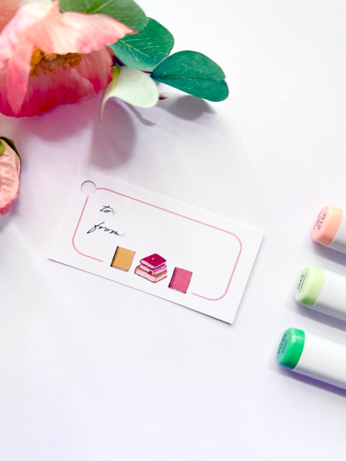 Hand-Illustrated Books Gift Tags | Set of 8
