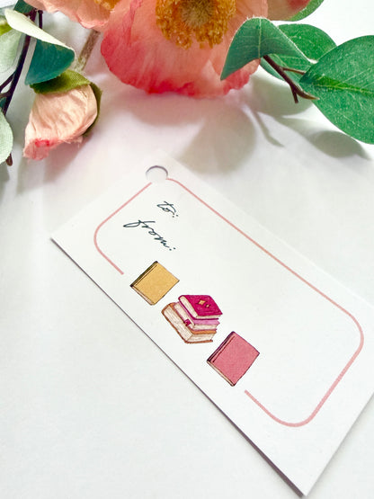 Hand-Illustrated Books Gift Tags | Set of 8